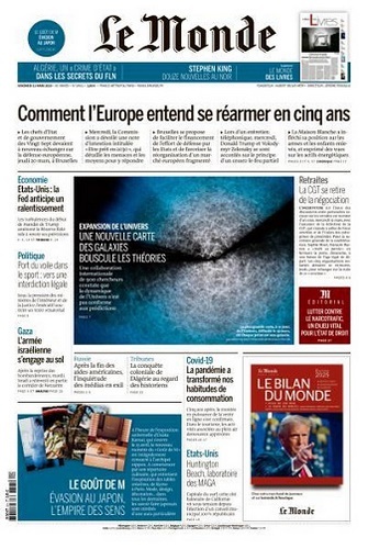 Jaquette de Le Monde du 21.03.2025