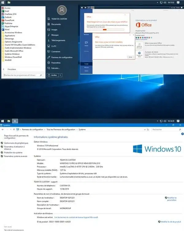 Jaquette de WINDOWS 10 PRO LIGHT & OFFICE NEWS EDITION 2019 (X64)