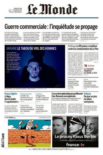 Jaquette de Le Monde du 08.04.2025
