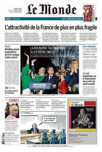 Jaquette de Le Monde du 20.05.2025