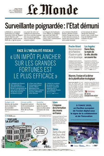 Jaquette de Le Monde du 12.06.2025