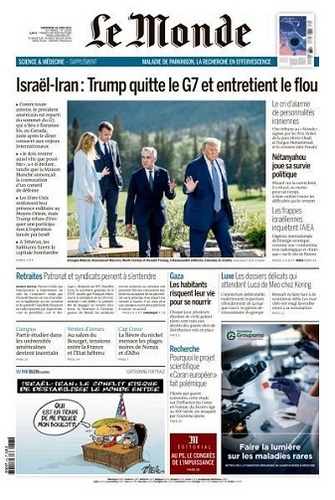 Jaquette de Le Monde du 18.06.2025