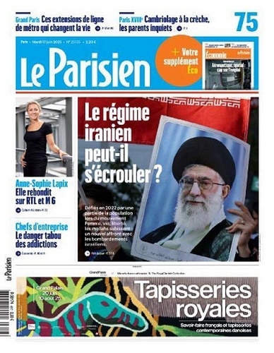 Jaquette de Le Parisien du 17.06.2025