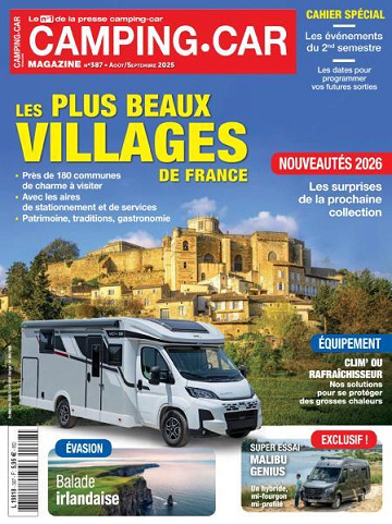 Jaquette de Camping-Car Magazine - Aout-Septembre 2025
