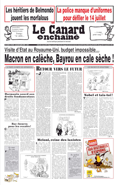 Jaquette de Le Canard enchaîné - 2025-07-09 - N°5461, 09 Juillet 2025