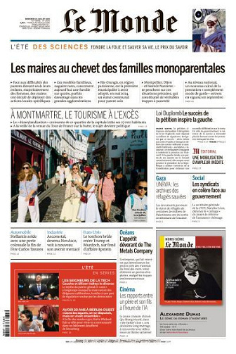 Jaquette de Le Monde du 23.07.2025