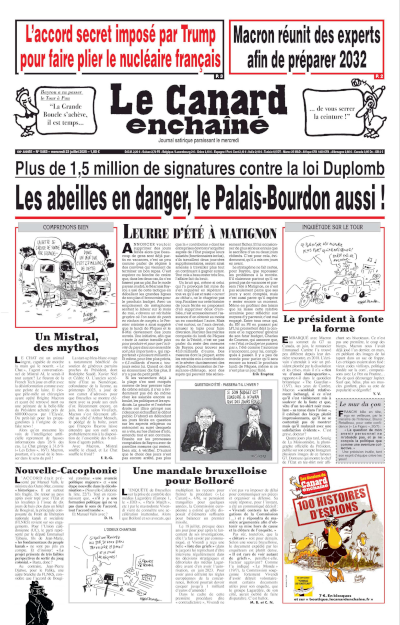 Jaquette de Le Canard enchaîné - 2025-07-23 - N°5463, 23 Juillet 2025