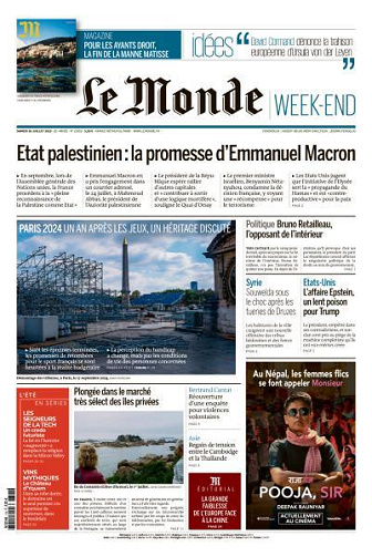 Jaquette de Le Monde & Le Mag du 26.07.2025