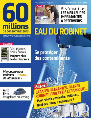 Jaquette de 60 Millions de Consommateurs - 09.2025