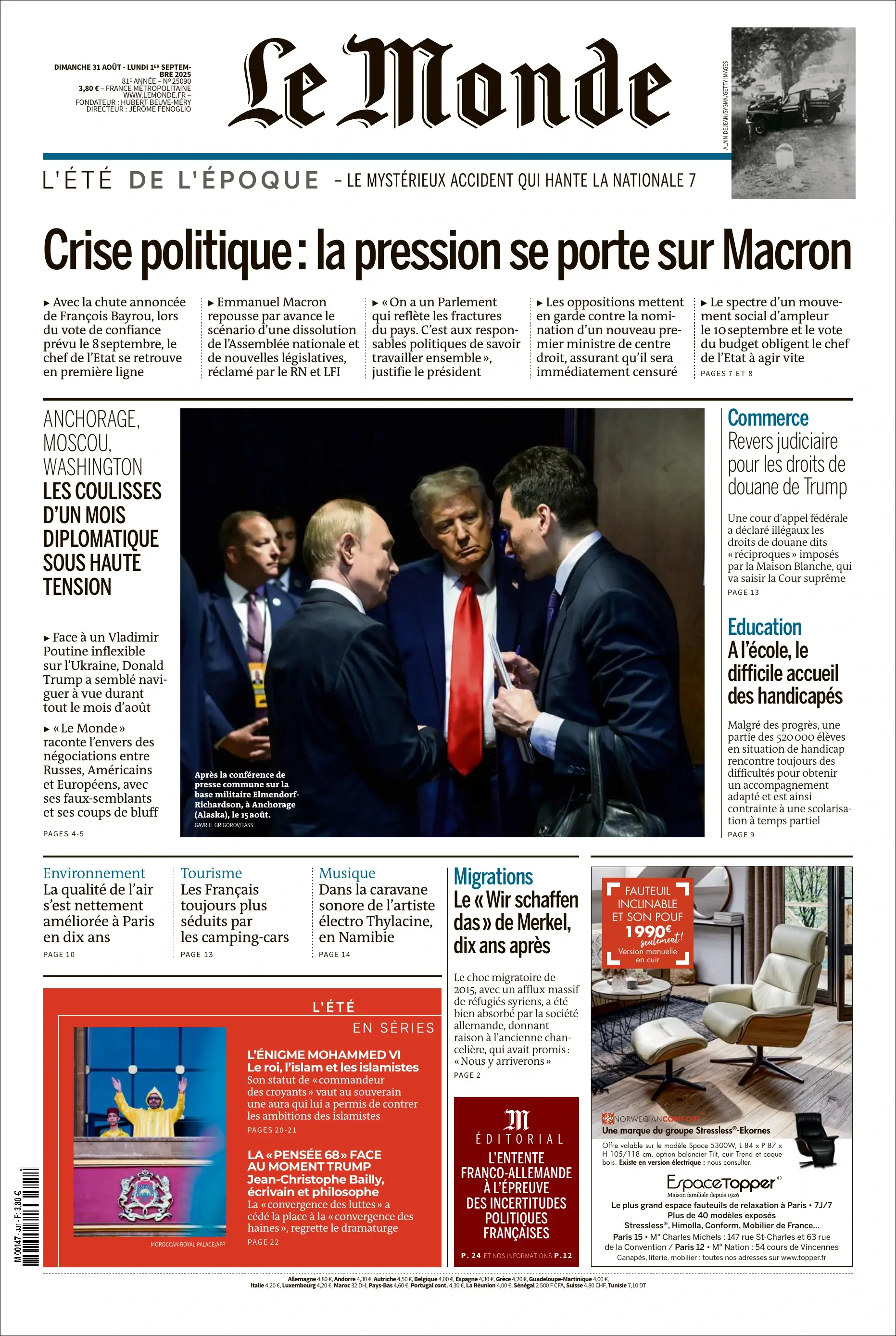 Jaquette de Le Monde 25090.01 Septembre 2025