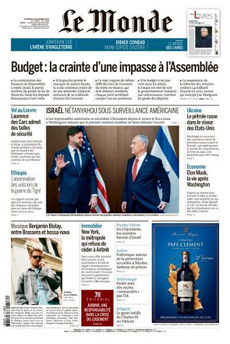 Jaquette de Le Monde du Vendredi 24 Octobre 2025