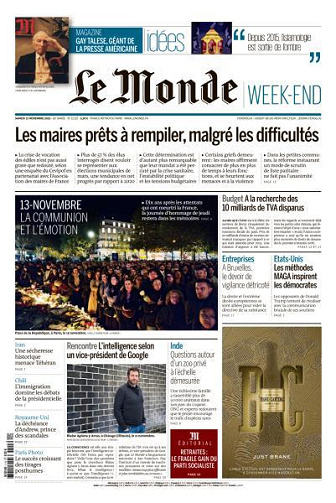 Jaquette de Le Monde.+.Le Mag du Samedi 15 Novembre 2025