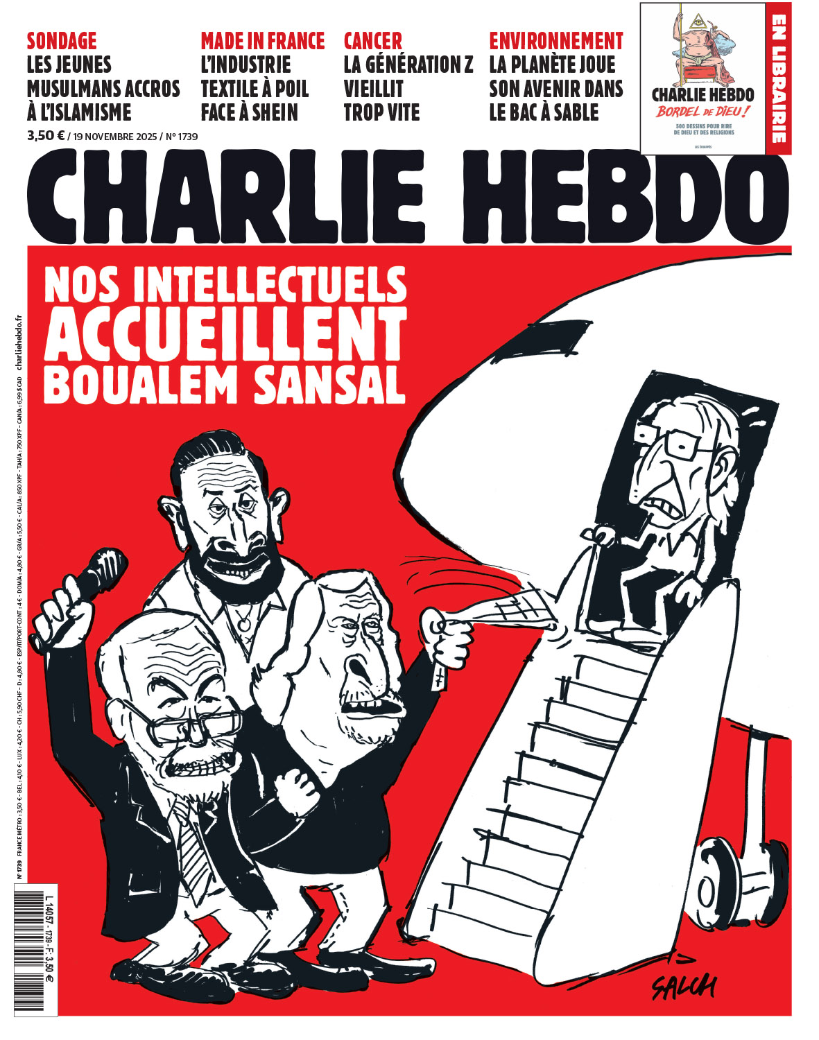 Jaquette de Charlie Hebdo 1739 20251119