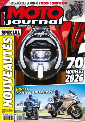 Jaquette de Moto Journal N.2389 Décembre 2025