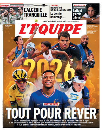 Jaquette de L’equipe - 1er Janvier 2026
