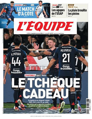Jaquette de L’equipe du Dimanche 4 Janvier 2026