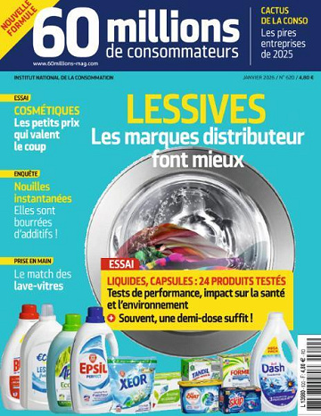 Jaquette de 60 Millions de Consommateurs N.620 Janvier 2026