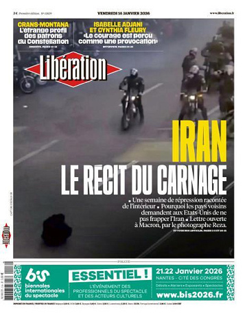 Jaquette de Libération du 16.01.2026 FR.