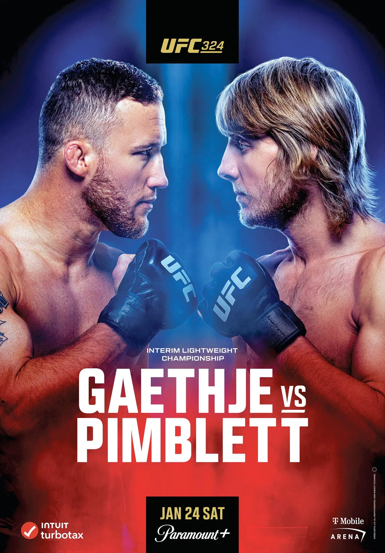Jaquette de UFC 324 Gaethje vs Pimblett