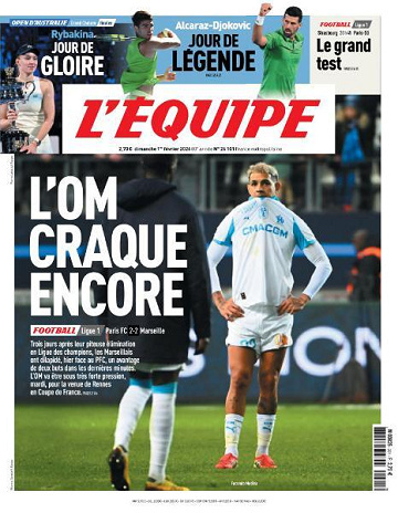 Jaquette de L’equipe du Dimanche 1er Février 2026