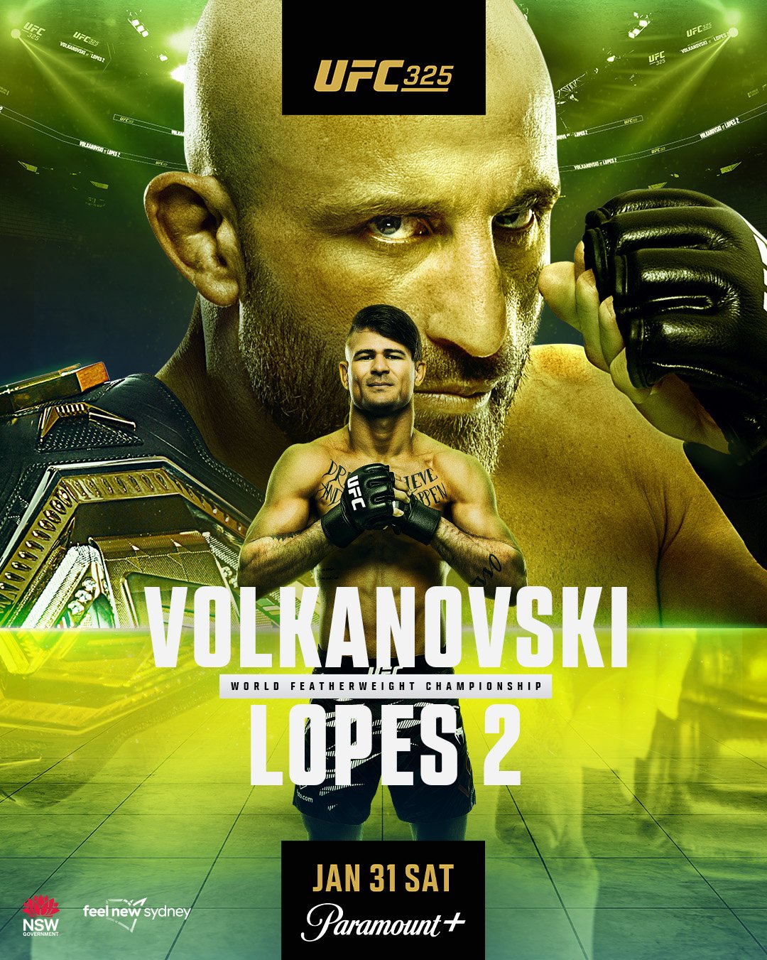 Jaquette de UFC 325 Volkanovski vs Lopes 2