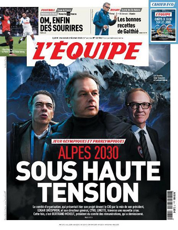 Jaquette de L’equipe du Mercredi 04 Février 2026