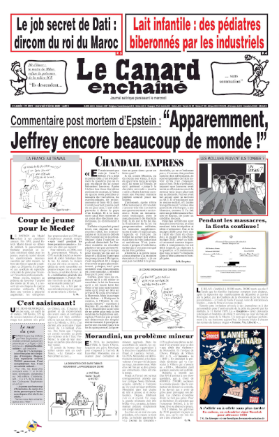Jaquette de Le Canard enchaîné - 2026-02-04 du 18 Février 2026
