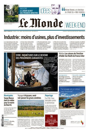 Jaquette de Le Monde.+.Mag le Magazine N.25227 du Monde 7 Février 2026