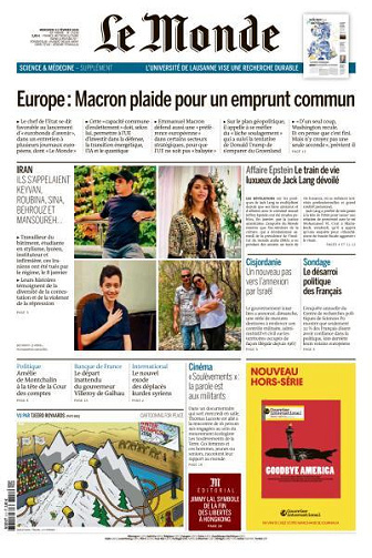 Jaquette de Le Monde N.25230 du Mercredi 11 Février 2026
