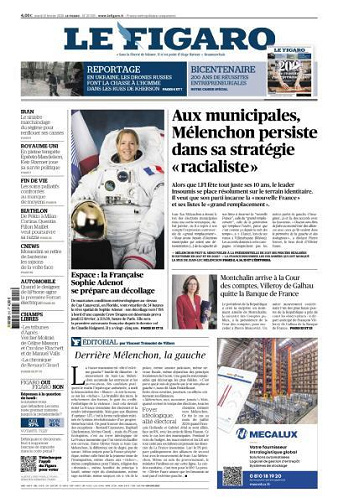 Jaquette de Le Figaro du Mardi 10 Février 2026