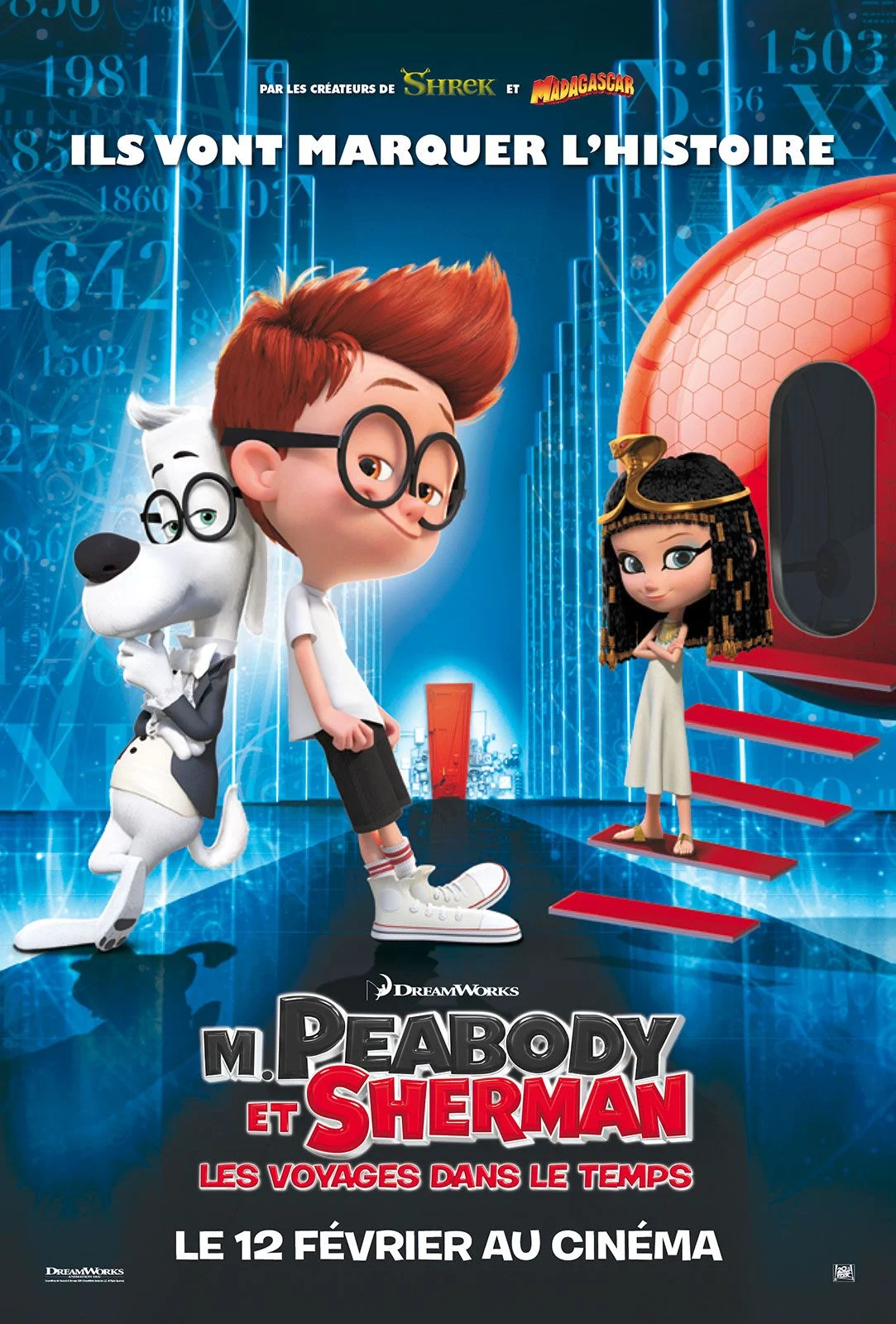 Jaquette de M Peabody et Sherman les voyages dans le temps