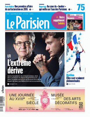 Jaquette de Le Parisien / Aujourd'hui en France du Jeudi 19 Février 2026