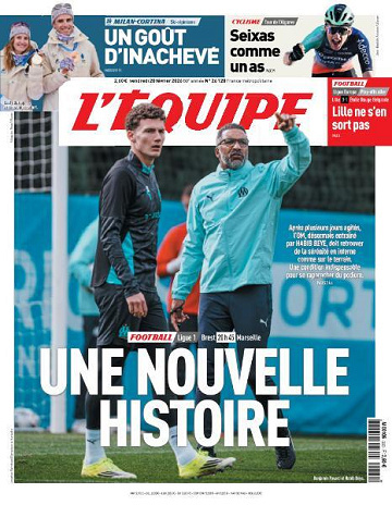 Jaquette de L’equipe N.26120 du Vendredi 20 Février 2026