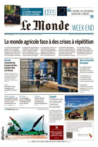 Jaquette de Le Monde.+.Mag le Magazine N.25239 du Monde 21 Février 2026