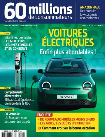 Jaquette de 60 Millions de Consommateurs N.622 Mars 2026
