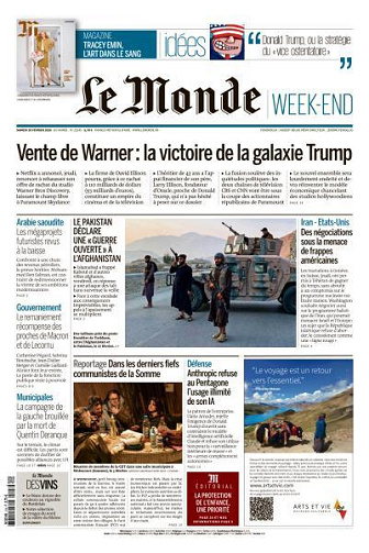 Jaquette de Le Monde.+.Mag le Magazine N.25245 du Monde du Samedi 28 Février 2026