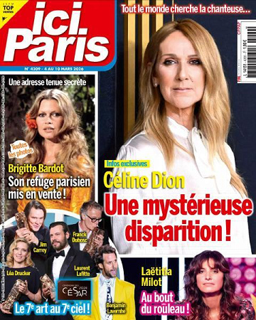 Jaquette de Ici Paris du Mercredi 4 Mars 2026