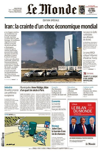Jaquette de Le Monde du Jeudi 5 Mars 2026