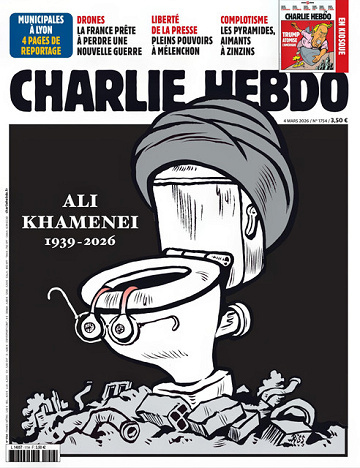 Jaquette de Charlie Hebdo Du Mercredi 4 Mars 2026 fr.