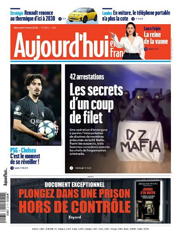 Jaquette de Aujourd'hui en France du Mercredi 11 Mars 2026