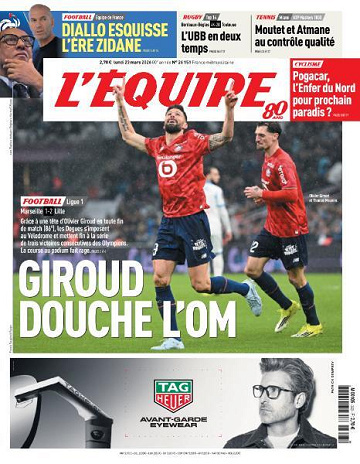 Jaquette de Lequipe N.26151 Du Lundi 23 Mars 2026 FR.