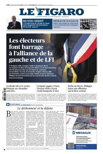 Jaquette de Le Figaro Du Lundi 23 Mars 2026 FR.