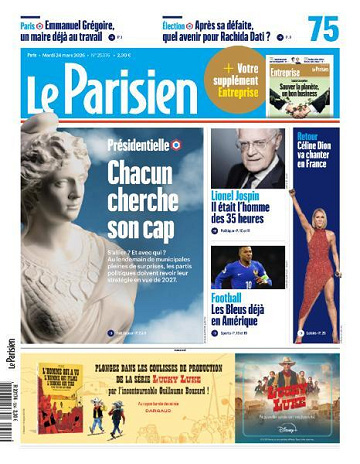 Jaquette de Le Parisien Du Mardi 24 Mars 2026 FR.
