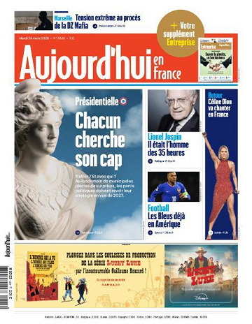 Jaquette de Aujourdhui En France Du Mardi 24 Mars 2026 FR.