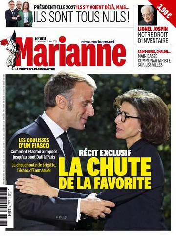 Jaquette de Marianne N.1515 Du 26 Mars 2026 FR.