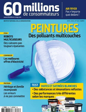 Jaquette de 60 Millions De Consommateurs N.623 Avril 2026 FR.