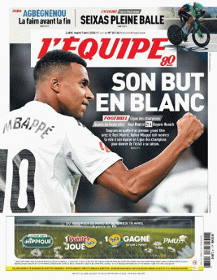 Jaquette de L.Equipe Le Figaro Sport Du 07.04.2026 FR.