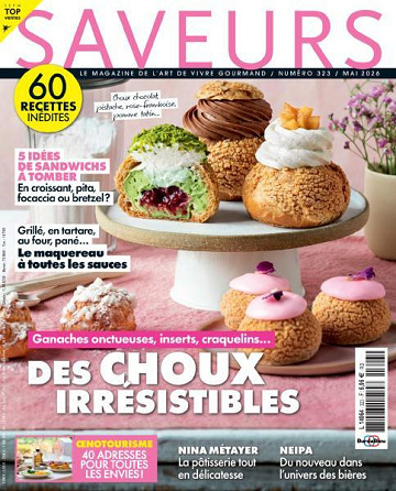 Jaquette de Saveurs N.323 Mai 2026 FR.