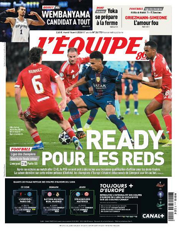 Jaquette de Lequipe Du Mardi 14 Avril 2026 FR.