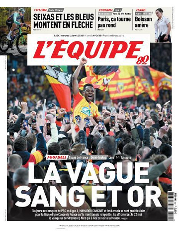 Jaquette de Lequipe du 22 Avril 2026 FR.